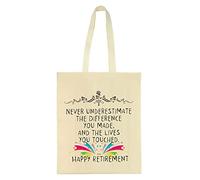 Happy Retirement, Leaving Gifts, Appreciation Gifts, Gift for Colleagues, Workers, Staffs, Office Gift Shoulder Bag Natural Shopping Tote Bag Cotton Shopping Bag.