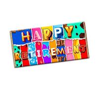 Happy Retirement Novelty Chocolate Bar Wrapper Gift Colleague Boss Friend mate Retired (#1264) (with chocolate bar)