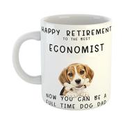 Happy Retirement to The Best Economist Now You Can Be A Full Time Dog Dad Ceramic Mug Celebrate a Great Career with This Mug
