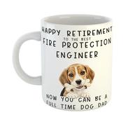 Happy Retirement to The Best Fire Protection Engineer Now You Can Be A Full Time Dog Dad Mug Everyday Brew Mug for Dog Lovers