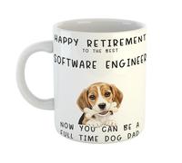 Happy Retirement to The Best Software Engineer Now You Can Be A Full Time Dog Dad Ceramic Mug Thoughtful Gift for a Retired Software Engineer