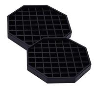 Happy Reunion Drip Trays 6" Coffee Countertop Octagon Drip Tray Black Plastic Coffee Drip Tray With Honeycomb Grid, Pack of 2 (2 Pcs 6")