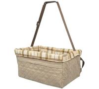PetSafe Happy Ride Quilted Booster Seat - Dog Booster Seat for Cars, Trucks and 4X4s - Easy-to-adjust Strap - Durable Fleece Liner is Machine-Washable and Easy to Clean - Tan - Up To 8.1 kg