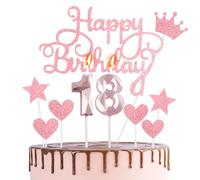 Happy Rose Gold Number 18 Cakes & Cupcakes Decorations