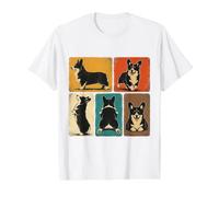 Happy Running Pembroke Welsh Corgi Retro Dog Art Value Graphic T-Shirt