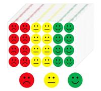 Happy Sad Face Stickers - 600pcs Smile Face Stickers - Round Red Yellow Green Traffic Light Emotion Stickers - Educational Motivational Stickers for Children Parents School Supplies