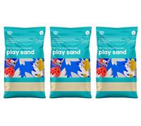 Happy Sand® 3 x 15KG Bags of Premium Grade Naturally Light Coloured Play Sand, 100% Natural, Soft, Non-Toxic, Non-Staining, Clean & Washed, Child Safe and Pet Safe (3 Bags of 15KG)