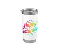Happy Saturday Weekend Fun Stainless Steel Insulated Tumbler