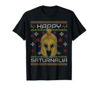 Happy Saturnalia Roman History Rome Knight Ugly Christmas T-Shirt