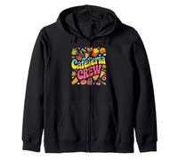 Happy School Cafeteria Crew Member Food Service Workers Zip Hoodie
