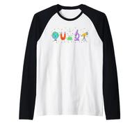Happy Science Supplies Globe Magnet Flask Microscope Raglan Baseball Tee