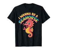 Happy Sea Detailed Cheerful Classic Small Bright Seahorse T-Shirt