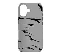 Happy Seagulls Flying In The Sky Black Silhouette Case for iPhone 17