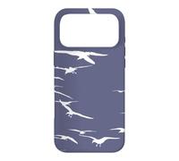 Happy Seagulls Flying In The Sky White Silhouette Case for iPhone 17 Pro Max