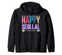Happy Seollal 2022 Korea Public Holiday Zip Hoodie