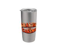 Happy Sharing is Caring Costume Stainless Steel Insulated Tumbler