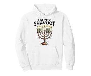 Happy Shavuot Jewish Holiday Menorah Judaism Pullover Hoodie