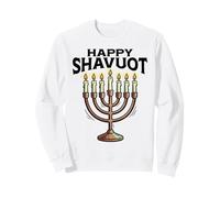 Happy Shavuot Jewish Holiday Menorah Judaism Sweatshirt