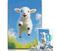 Happy Sheep Baby 1000 Piece Jigsaw Puzzle for Adults Teens,Learning Educational Toys Family Games Birthday Present,Gifts 38x26cm