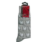 Happy Sheep on Grey Unisex Novelty Ankle Socks Adult Size 6-11