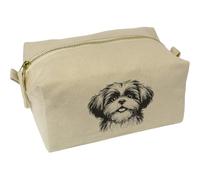 'Happy Shih Tzu Dog' Canvas Wash Bag/Makeup Case (CS00041728)