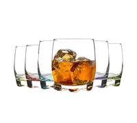 Happy Shop UK LAV Adora 6 Piece Colored Tumbler Glass Set 290ml - Premium Drinking Glasses for Whiskey, Water, Wine, Juice, Gin & Cocktails - Elegant Multi-Color Cups