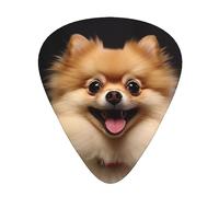 Happy Short-Haired Pomeranian Guitar Picks,Comfortable Feel,Smooth Edges Guitar Pick For Bass Electric Guitar Acoustic Guitar Lovers Gift(12pack).