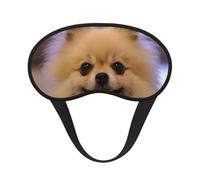 Happy Short-Haired Pomeranian Printed, Full Eye Covers Light Blocking Eye Masks Blackout Sleep Eye Muffs