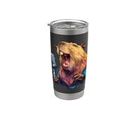 Happy Singing Capybara with Mic for Karaoke Lovers Stainless Steel Insulated Tumbler