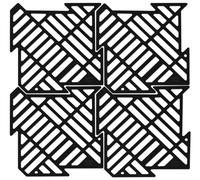 Happy Sinks Black Silicone Sink Mat 4 Pack