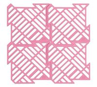 Happy Sinks Silicone Sink Mat - Kitchen Sink Protector - Heat Resistant Trivet for Hot Dishes, Versatile Pot Holder - 4 Pack (Garden Rose) - Silicone Heat Resistant Mat - Silicone Sink Protector Mat