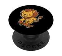 Happy Skateboard Lion Retro PopSockets Adhesive PopGrip