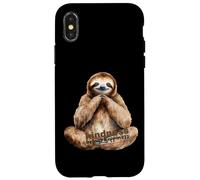 Happy Sloth Breath Mindfulness Compassion Meditate Kindness Case for iPhone X/XS