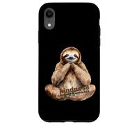 Happy Sloth Breath Mindfulness Compassion Meditate Kindness Case for iPhone XR