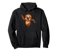 Happy Sloth Friends Running Joyful Design Dancing Pullover Hoodie