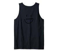 Happy Smile Positive Greeting Minimal Art On the Back Side Tank Top