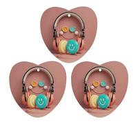 Happy Smiling Face Car Air Freshener, 3 Pcs Love form Hanging Air Freshener Cards, Long Lasting Fragrance Scented Cards for Car, Home, Office White-style
