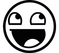 Happy Smiling Face Emoji Vinyl Decal Sticker for Car/Window/Wall (Orange Gloss)