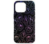 Happy Smiling Face Wavy Hippie Trippy Colorful Case for iPhone 16 Pro