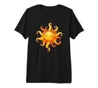 Happy Smiling Sun Face Sunshine Cartoon Premium T-Shirt