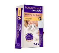 Happy Snack by FELIWAY Delicious Calming Creamy Cat Treats, 24 snack sticks - Helps cats feel calmer and promotes bonding