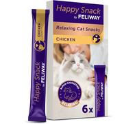 Happy Snack by FELIWAY Delicious Calming Creamy Cat Treats, 6 snack sticks - He