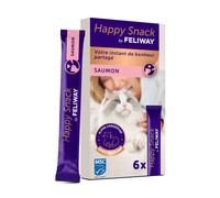 Happy Snack by FELIWAY Salmon - Delicious Calming Creamy Cat Treats, 6