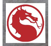 Happy Snail Stickers Mortal Kombat Dragon Logo Sticker - Gamer Decal for Car or Home (Small - 6cm x 6cm, Red) HSS015