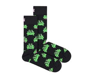 Happy Socks 1 Pack Mens & Ladies Cotton Black Frog Design Socks - Frog - 6-11 UK