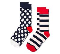 Happy Socks, 2-Pack Crew Socks, Classic Big Dot Socks for Men and Women, Size 36-40