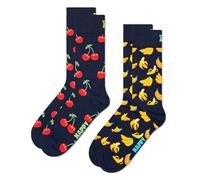 Happy Socks, 2-Pack Crew Socks, Classic Cherry Socks for Men and Women, Size 36-40