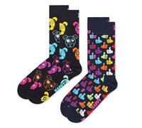 Happy Socks, 2-Pack Crew Socks, Classic Dog Socks for Men and Women, Size 36-40