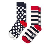 Happy Socks, 2-Pack Crew Socks, Classic Big Dot Socks for Men and Women, Size 41-46
