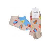 Happy Socks 2-Pack Dog & Cat Trainer Socks, Blue/Stone - Medium/Large